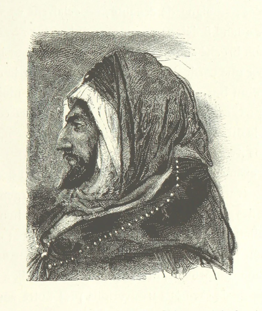 An illustration from Kabyles et Kroumirs ... Dessins de MM. Andrieux, Duhousset, C. Gosselin, II. Vogel, d'après le croquis de l'auteur. Gravure de F. Méaulle, 1882, leaf 265