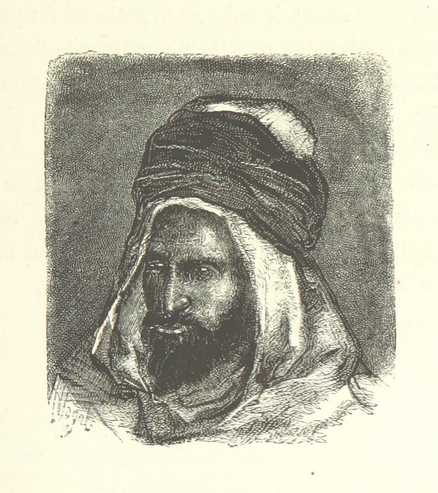 An illustration from Kabyles et Kroumirs ... Dessins de MM. Andrieux, Duhousset, C. Gosselin, II. Vogel, d'après le croquis de l'auteur. Gravure de F. Méaulle, 1882, leaf 283