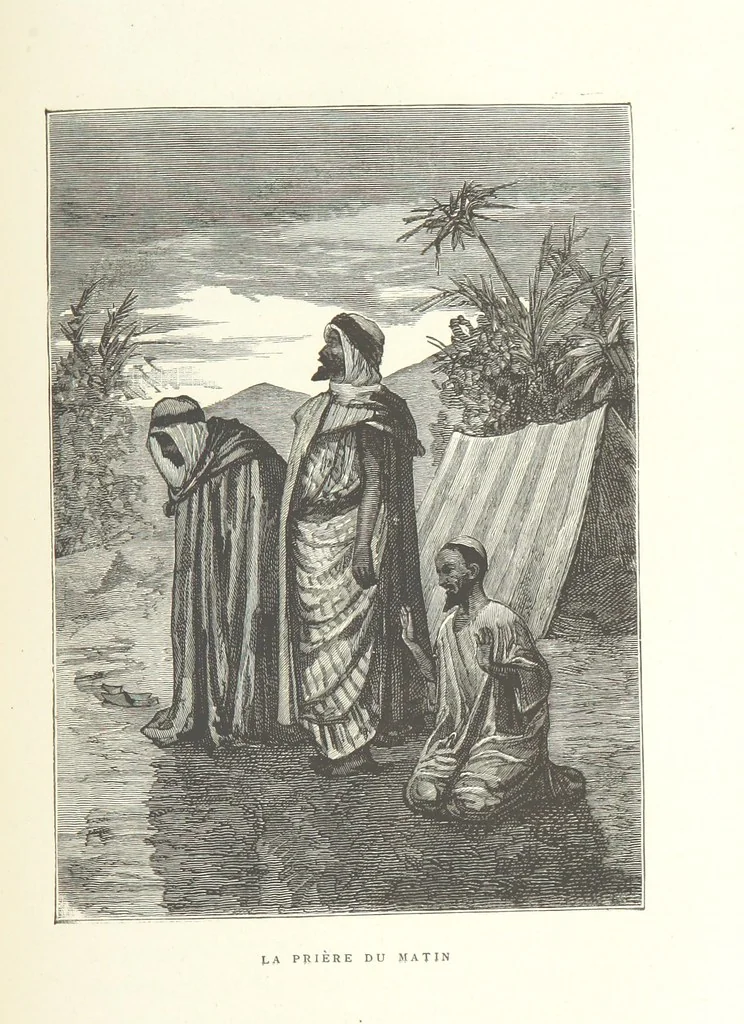 An illustration from Kabyles et Kroumirs ... Dessins de MM. Andrieux, Duhousset, C. Gosselin, II. Vogel, d'après le croquis de l'auteur. Gravure de F. Méaulle, 1882, leaf 309