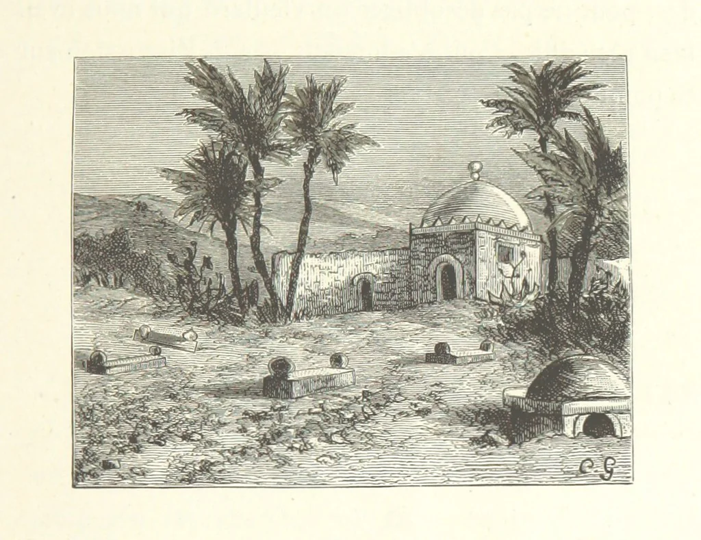 An illustration from Kabyles et Kroumirs ... Dessins de MM. Andrieux, Duhousset, C. Gosselin, II. Vogel, d'après le croquis de l'auteur. Gravure de F. Méaulle, 1882, leaf 317