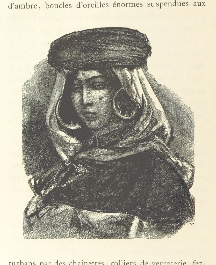 An illustration from Kabyles et Kroumirs ... Dessins de MM. Andrieux, Duhousset, C. Gosselin, II. Vogel, d'après le croquis de l'auteur. Gravure de F. Méaulle, 1882, leaf 326