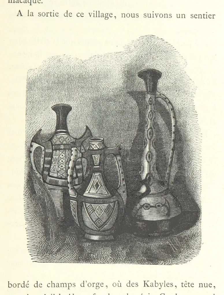 An illustration from Kabyles et Kroumirs ... Dessins de MM. Andrieux, Duhousset, C. Gosselin, II. Vogel, d'après le croquis de l'auteur. Gravure de F. Méaulle, 1882, leaf 367
