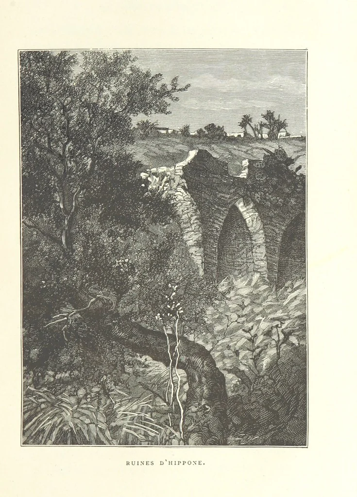 An illustration from Kabyles et Kroumirs ... Dessins de MM. Andrieux, Duhousset, C. Gosselin, II. Vogel, d'après le croquis de l'auteur. Gravure de F. Méaulle, 1882, leaf 47