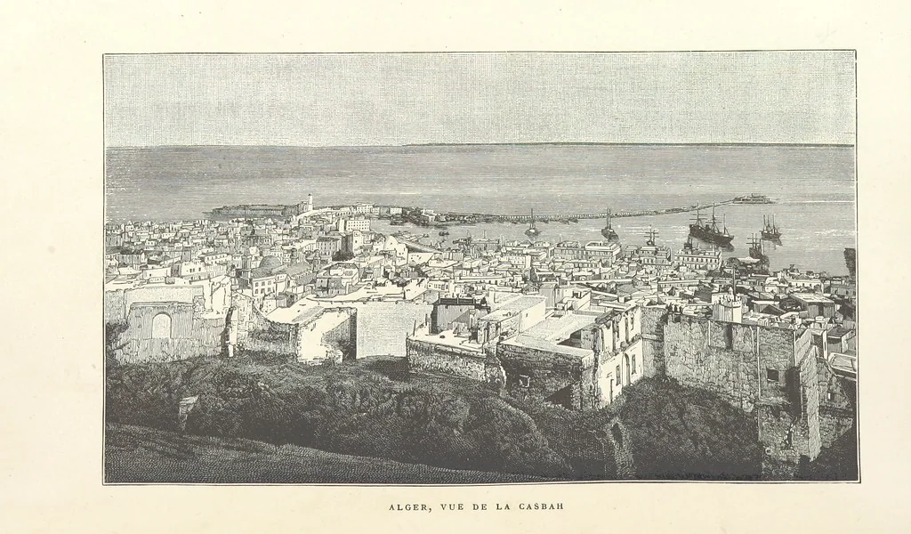 An illustration from Kabyles et Kroumirs ... Dessins de MM. Andrieux, Duhousset, C. Gosselin, II. Vogel, d'après le croquis de l'auteur. Gravure de F. Méaulle, 1882, leaf 8