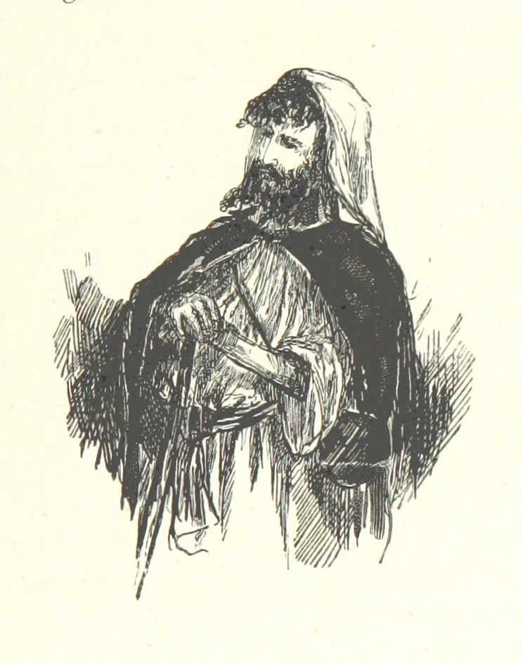 An illustration from Kabyles et Kroumirs ... Dessins de MM. Andrieux, Duhousset, C. Gosselin, II. Vogel, d'après le croquis de l'auteur. Gravure de F. Méaulle, 1882, leaf 87