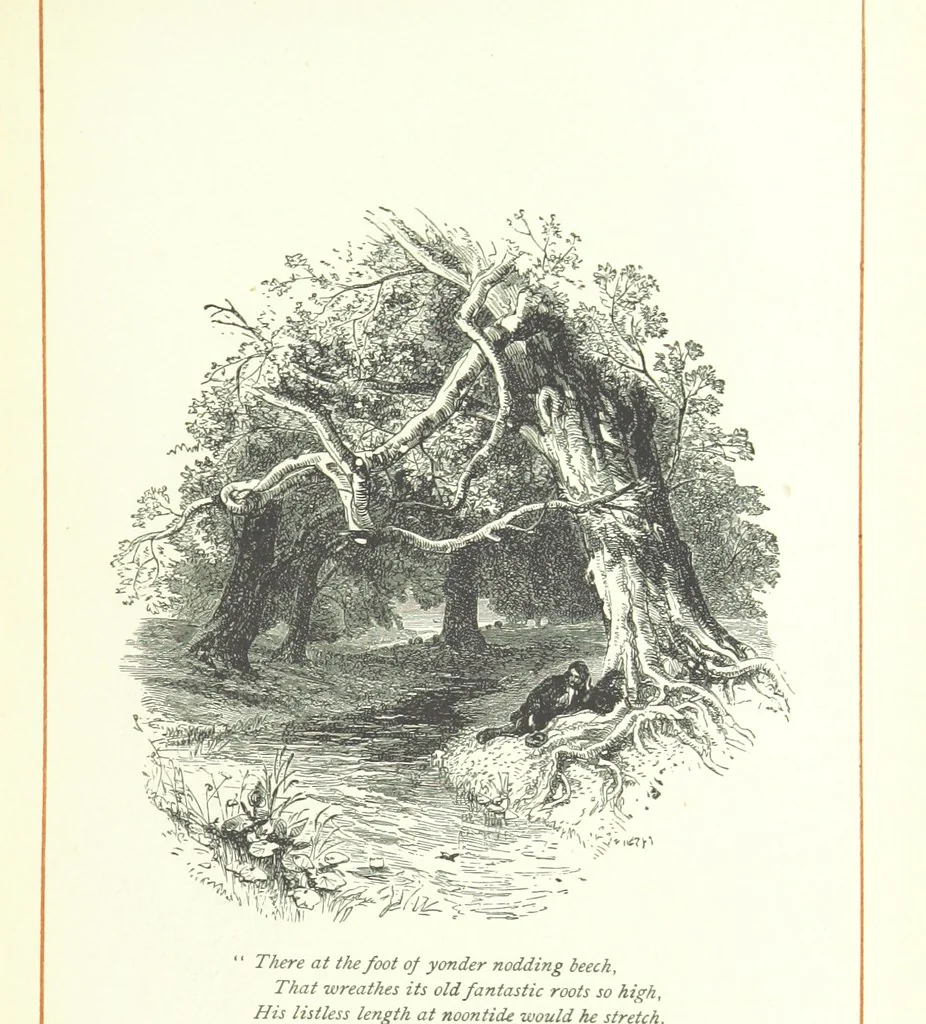 An illustration from With the Poets. A selection of English Poetry, 1883, leaf 189