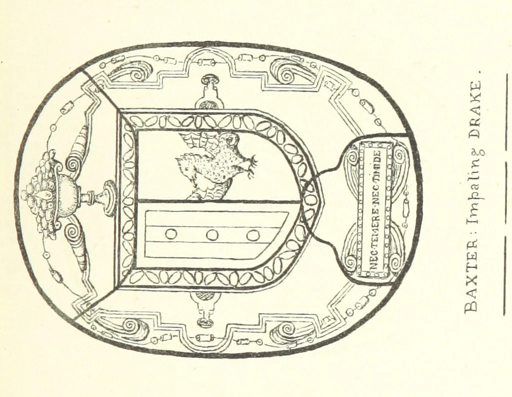 An illustration from The Church Heraldry of Norfolk: a description of all coats of arms on brasses, monuments, etc., now to be found in the county. Illustrated ... With Notes from the inscriptions attached, 1885, leaf 277