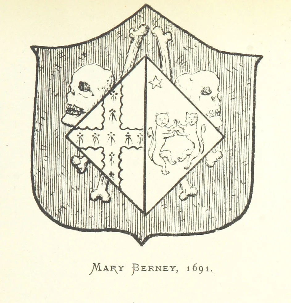 An illustration from The Church Heraldry of Norfolk: a description of all coats of arms on brasses, monuments, etc., now to be found in the county. Illustrated ... With Notes from the inscriptions attached, 1885, leaf 311