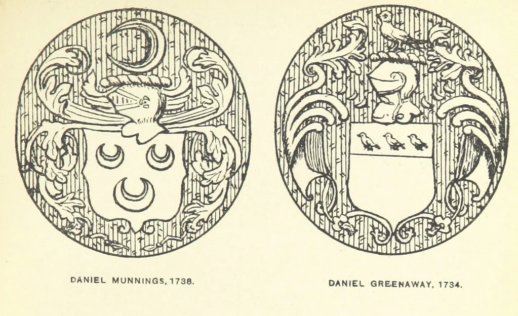 An illustration from The Church Heraldry of Norfolk: a description of all coats of arms on brasses, monuments, etc., now to be found in the county. Illustrated ... With Notes from the inscriptions attached, 1885, leaf 237