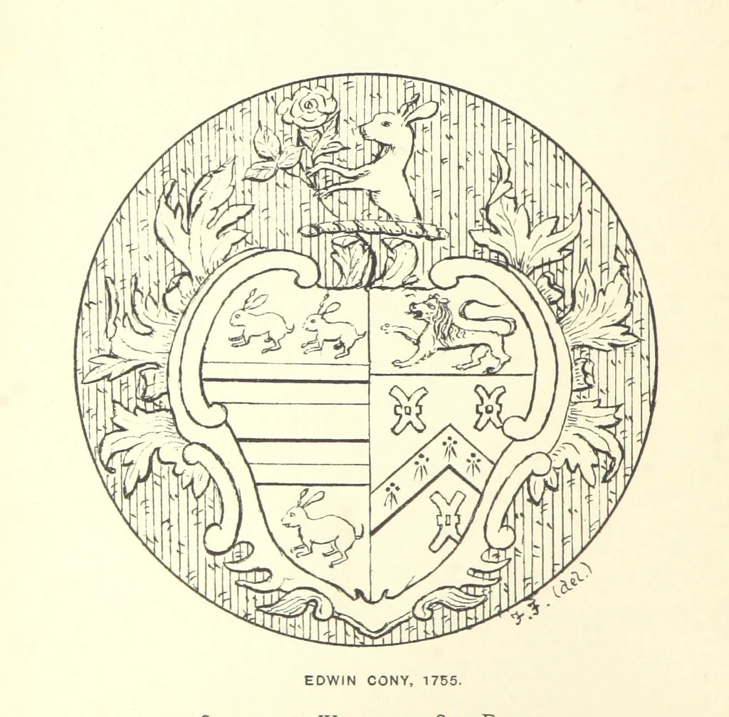 An illustration from The Church Heraldry of Norfolk: a description of all coats of arms on brasses, monuments, etc., now to be found in the county. Illustrated ... With Notes from the inscriptions attached, 1885, leaf 306