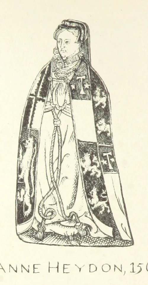 An illustration from The Church Heraldry of Norfolk: a description of all coats of arms on brasses, monuments, etc., now to be found in the county. Illustrated ... With Notes from the inscriptions attached, 1885, leaf 32
