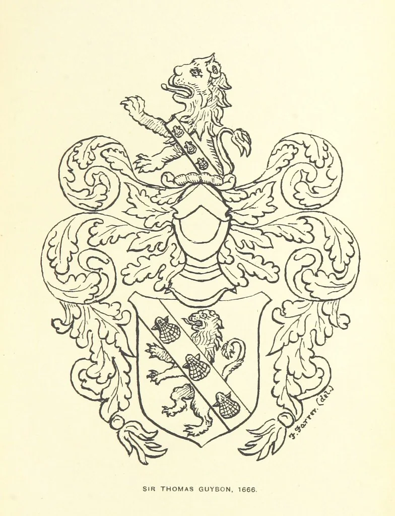 An illustration from The Church Heraldry of Norfolk: a description of all coats of arms on brasses, monuments, etc., now to be found in the county. Illustrated ... With Notes from the inscriptions attached, 1885, leaf 485