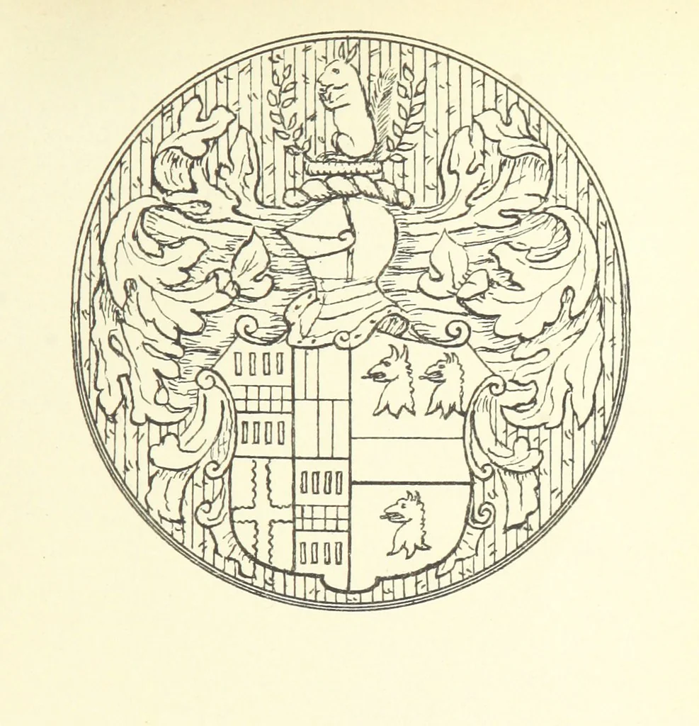 An illustration from The Church Heraldry of Norfolk: a description of all coats of arms on brasses, monuments, etc., now to be found in the county. Illustrated ... With Notes from the inscriptions attached, 1885, leaf 489