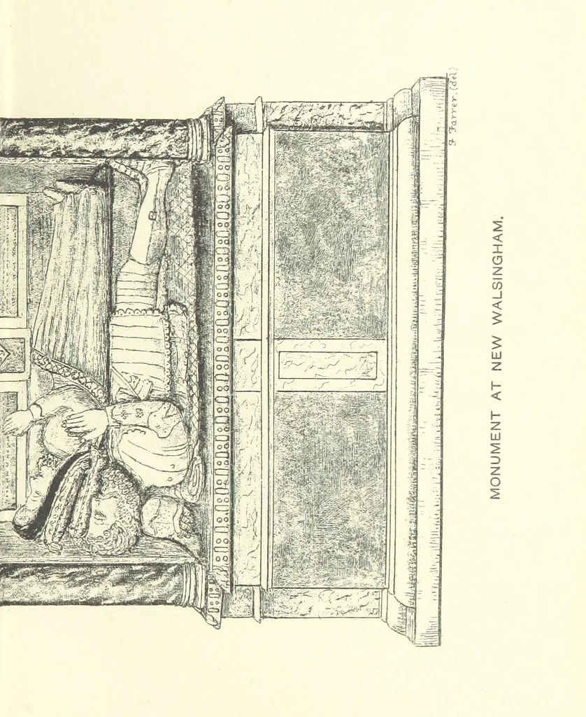 An illustration from The Church Heraldry of Norfolk: a description of all coats of arms on brasses, monuments, etc., now to be found in the county. Illustrated ... With Notes from the inscriptions attached, 1885, leaf 493