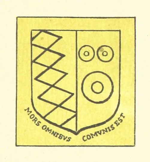 An illustration from The Church Heraldry of Norfolk: a description of all coats of arms on brasses, monuments, etc., now to be found in the county. Illustrated ... With Notes from the inscriptions attached, 1885, leaf 61