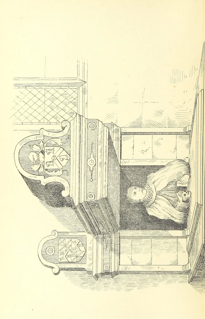An illustration from The Church Heraldry of Norfolk: a description of all coats of arms on brasses, monuments, etc., now to be found in the county. Illustrated ... With Notes from the inscriptions attached, 1885, leaf 152