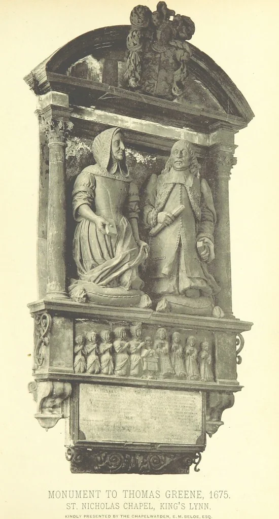 An illustration from The Church Heraldry of Norfolk: a description of all coats of arms on brasses, monuments, etc., now to be found in the county. Illustrated ... With Notes from the inscriptions attached, 1885, leaf 233