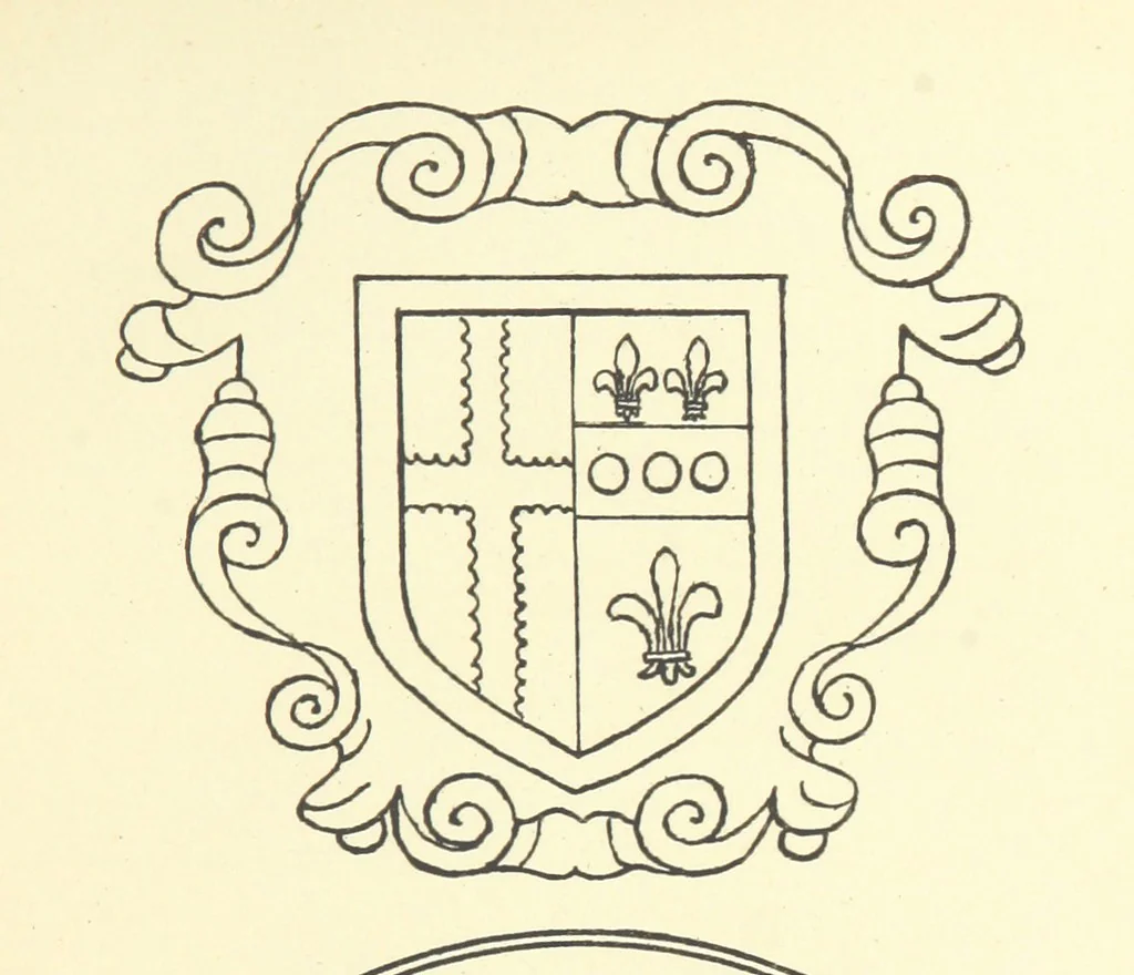 An illustration from The Church Heraldry of Norfolk: a description of all coats of arms on brasses, monuments, etc., now to be found in the county. Illustrated ... With Notes from the inscriptions attached, 1885, leaf 29