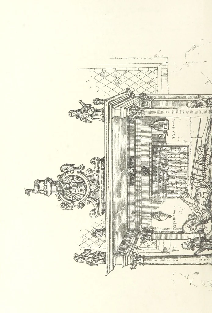 An illustration from The Church Heraldry of Norfolk: a description of all coats of arms on brasses, monuments, etc., now to be found in the county. Illustrated ... With Notes from the inscriptions attached, 1885, leaf 52