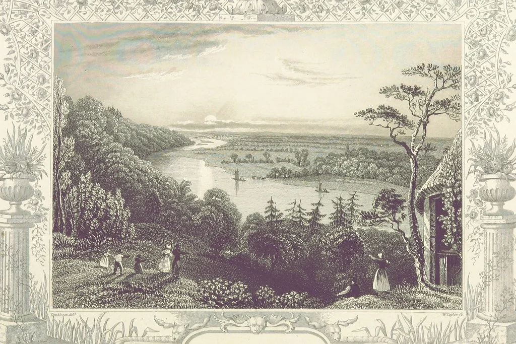 An illustration from Tombleson's Thames. [Plates. German edition. Descriptive text by W. G. Fearnside.] Ger, 1834, leaf 140