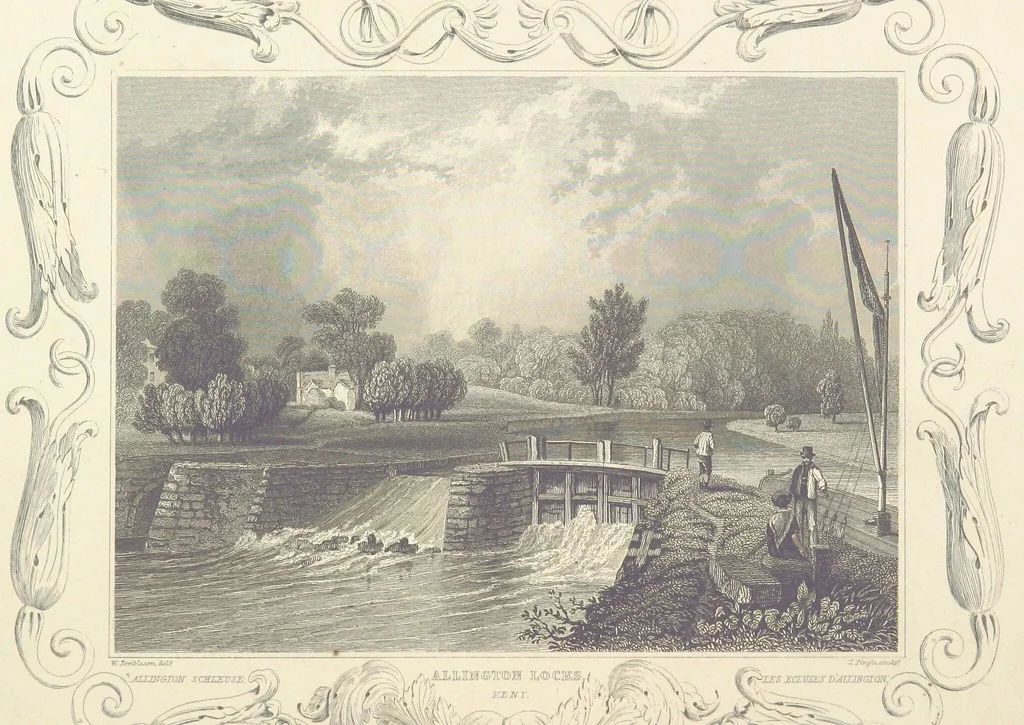 An illustration from Tombleson's Thames. [Plates. German edition. Descriptive text by W. G. Fearnside.] Ger, 1834, leaf 373