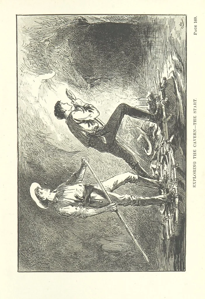 An illustration from The Golden Magnet: a tale of the Land of the Incas, etc, 1884, leaf 173