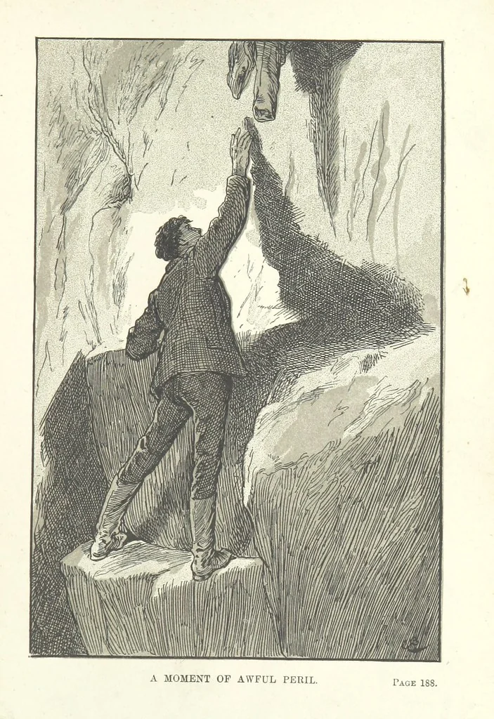 An illustration from The Golden Magnet: a tale of the Land of the Incas, etc, 1884, leaf 203