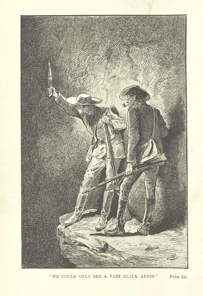 An illustration from The Golden Magnet: a tale of the Land of the Incas, etc, 1884, leaf 8
