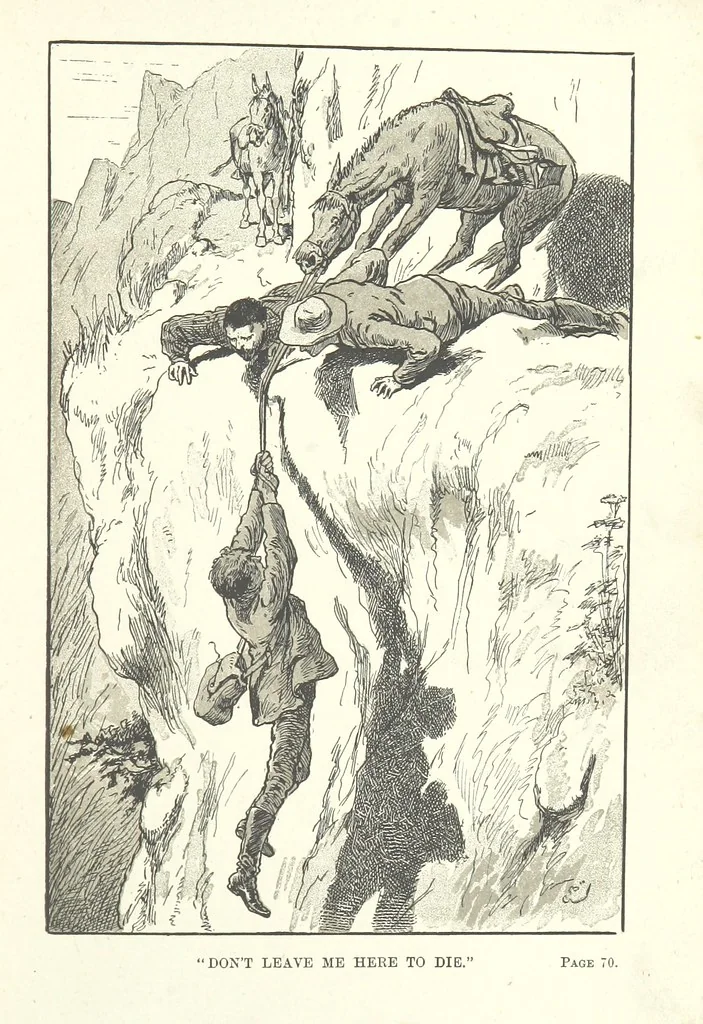An illustration from The Golden Magnet: a tale of the Land of the Incas, etc, 1884, leaf 81