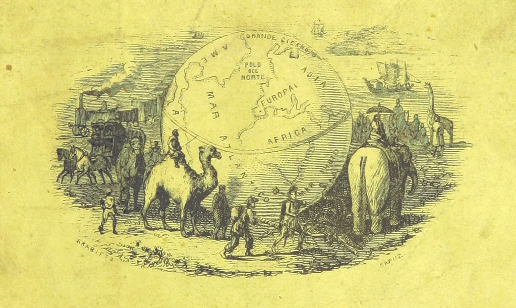 An illustration from Nuevo Viajero Universal, enciclopedia de viajes modernos, recopilacion de las obras mas notables sobre descubrimientos, exploraciones y aventuras, publicada por los mas célebres viajeros del siglo XIX. ... adornada con profusion de mapas, láminas sueltas y grabados, etc, 1859, leaf 7