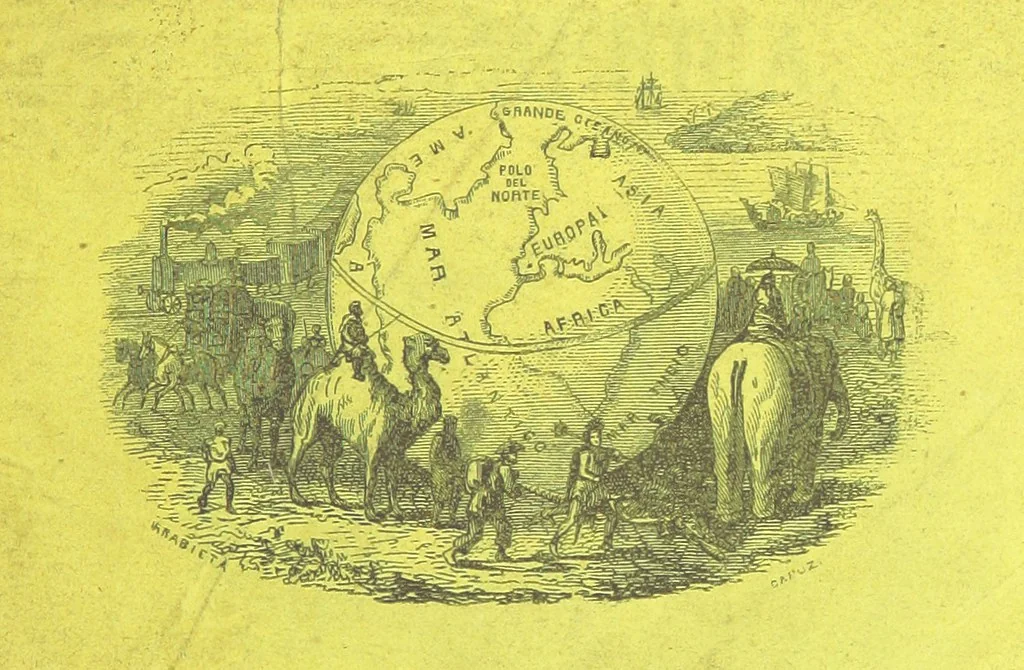 An illustration from Nuevo Viajero Universal, enciclopedia de viajes modernos, recopilacion de las obras mas notables sobre descubrimientos, exploraciones y aventuras, publicada por los mas célebres viajeros del siglo XIX. ... adornada con profusion de mapas, láminas sueltas y grabados, etc, 1859, leaf 7