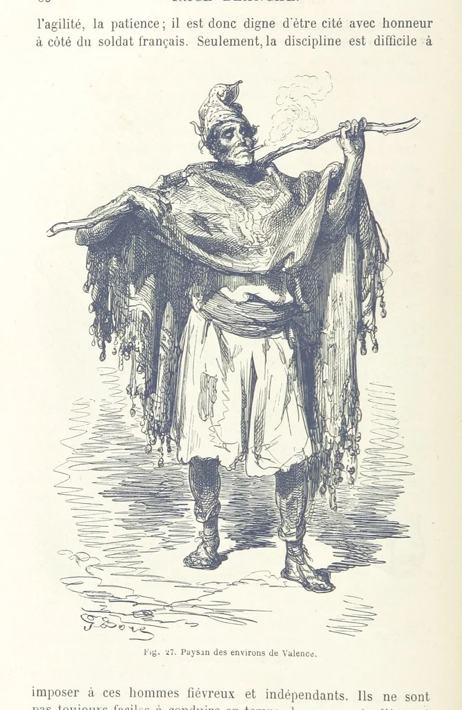 An illustration from Les Races Humaines ... Ouvrage illustré de 334 gravures dessinées sur bois, et de 8 chromo-lithographies, etc, 1872, leaf 100