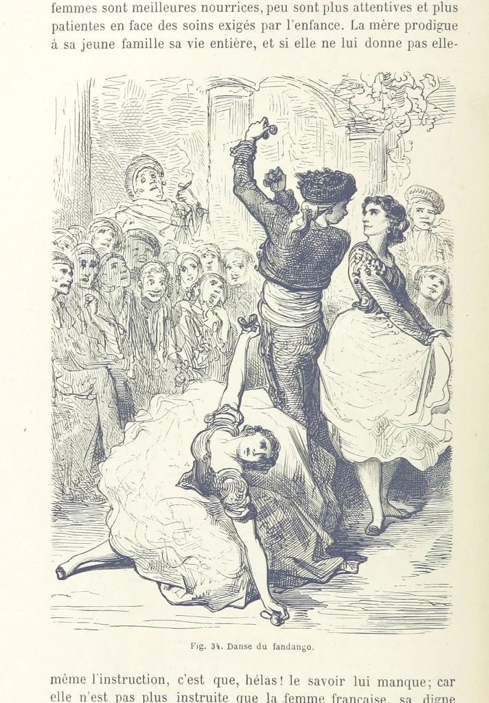 An illustration from Les Races Humaines ... Ouvrage illustré de 334 gravures dessinées sur bois, et de 8 chromo-lithographies, etc, 1872, leaf 108