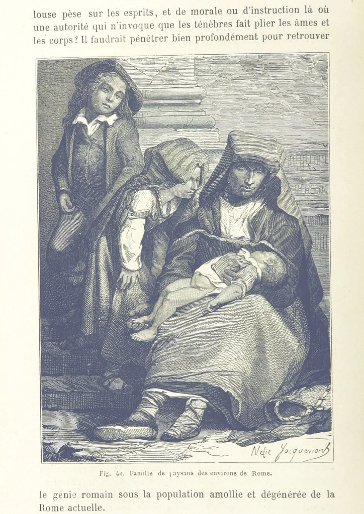 An illustration from Les Races Humaines ... Ouvrage illustré de 334 gravures dessinées sur bois, et de 8 chromo-lithographies, etc, 1872, leaf 120