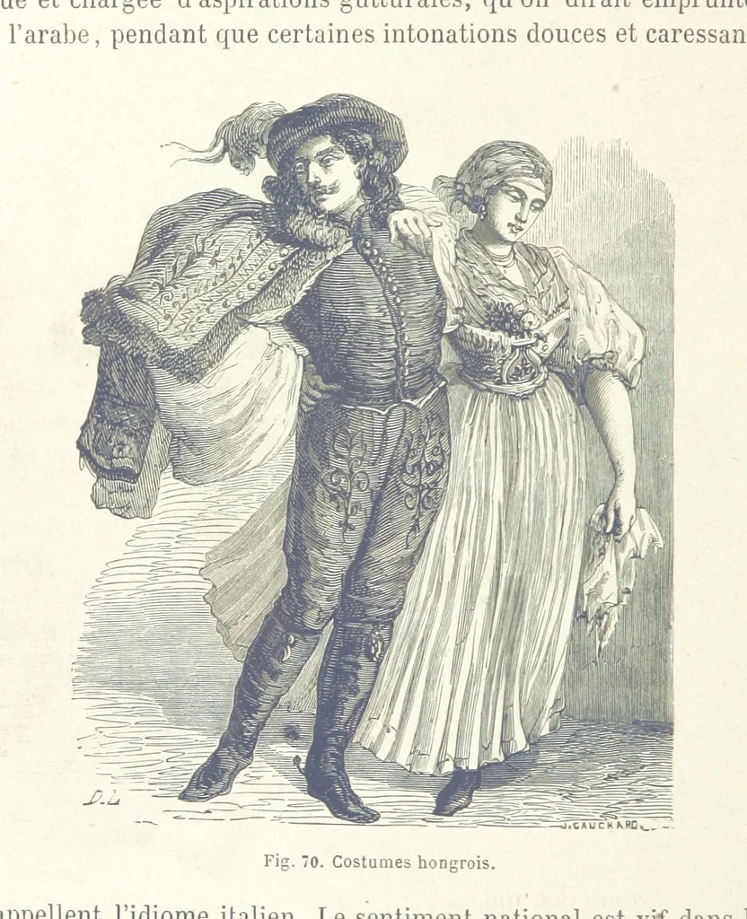 An illustration from Les Races Humaines ... Ouvrage illustré de 334 gravures dessinées sur bois, et de 8 chromo-lithographies, etc, 1872, leaf 166