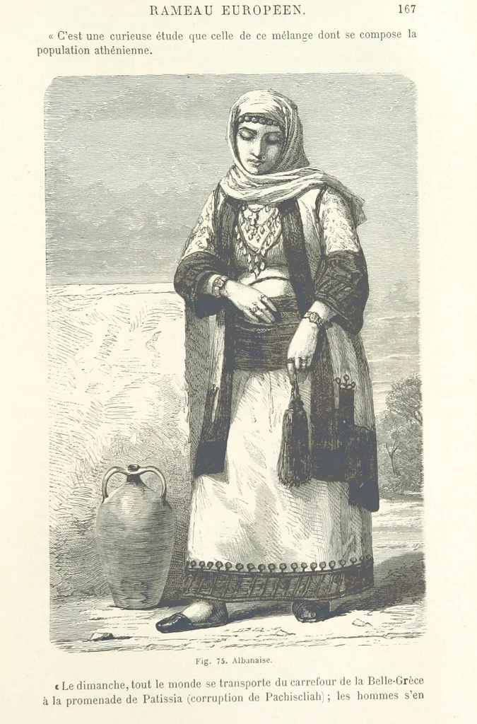 An illustration from Les Races Humaines ... Ouvrage illustré de 334 gravures dessinées sur bois, et de 8 chromo-lithographies, etc, 1872, leaf 179