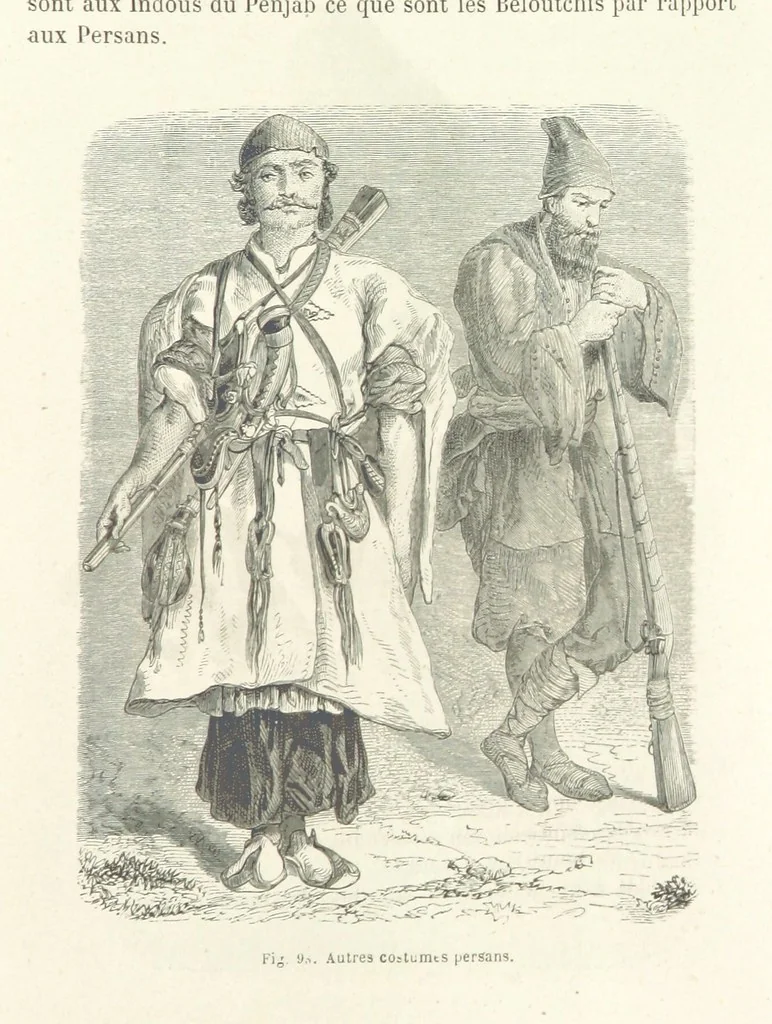 An illustration from Les Races Humaines ... Ouvrage illustré de 334 gravures dessinées sur bois, et de 8 chromo-lithographies, etc, 1872, leaf 229