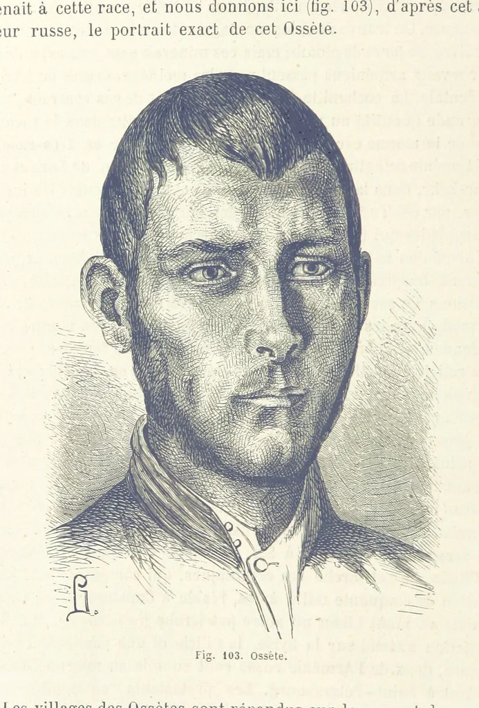 An illustration from Les Races Humaines ... Ouvrage illustré de 334 gravures dessinées sur bois, et de 8 chromo-lithographies, etc, 1872, leaf 236