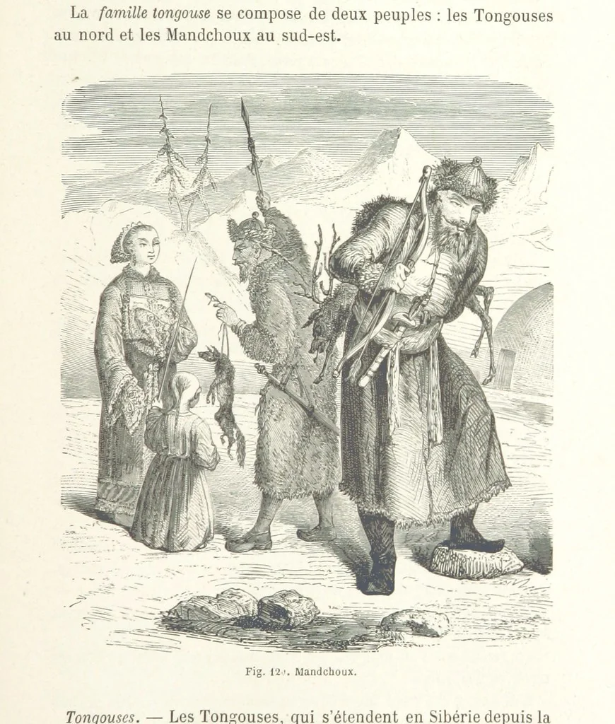 An illustration from Les Races Humaines ... Ouvrage illustré de 334 gravures dessinées sur bois, et de 8 chromo-lithographies, etc, 1872, leaf 265