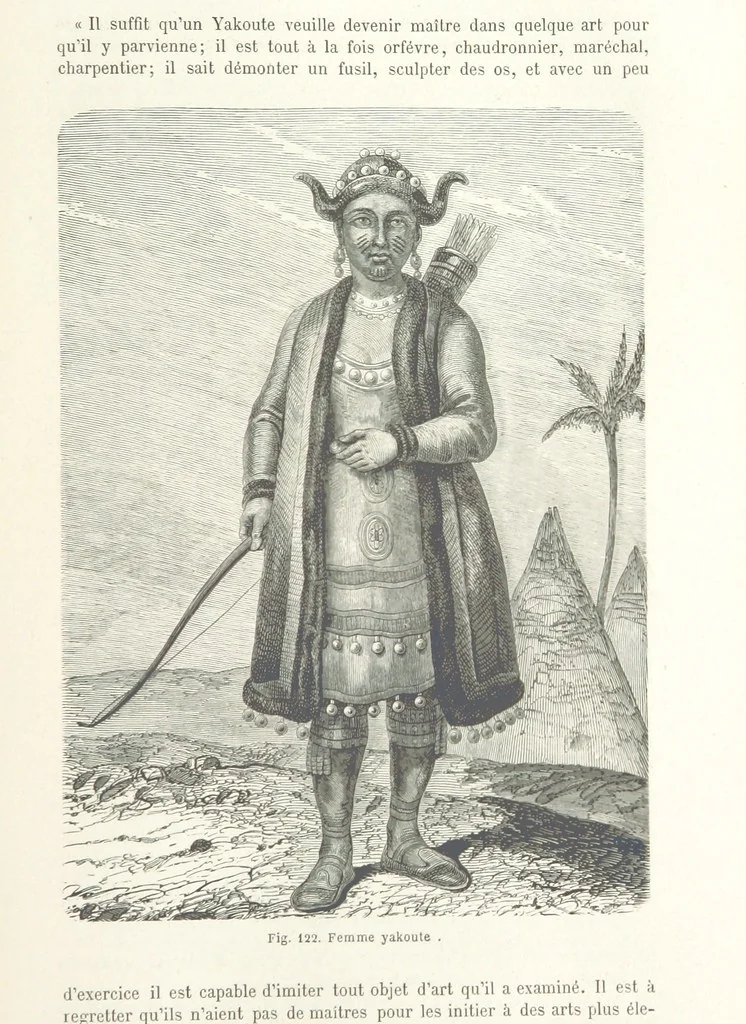 An illustration from Les Races Humaines ... Ouvrage illustré de 334 gravures dessinées sur bois, et de 8 chromo-lithographies, etc, 1872, leaf 269