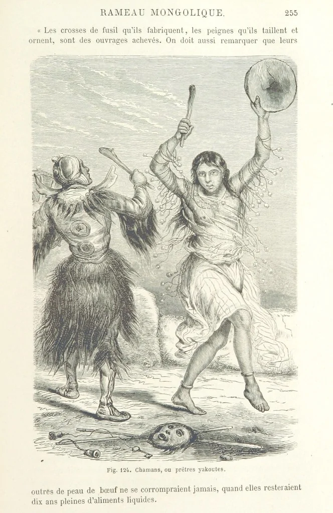 An illustration from Les Races Humaines ... Ouvrage illustré de 334 gravures dessinées sur bois, et de 8 chromo-lithographies, etc, 1872, leaf 271