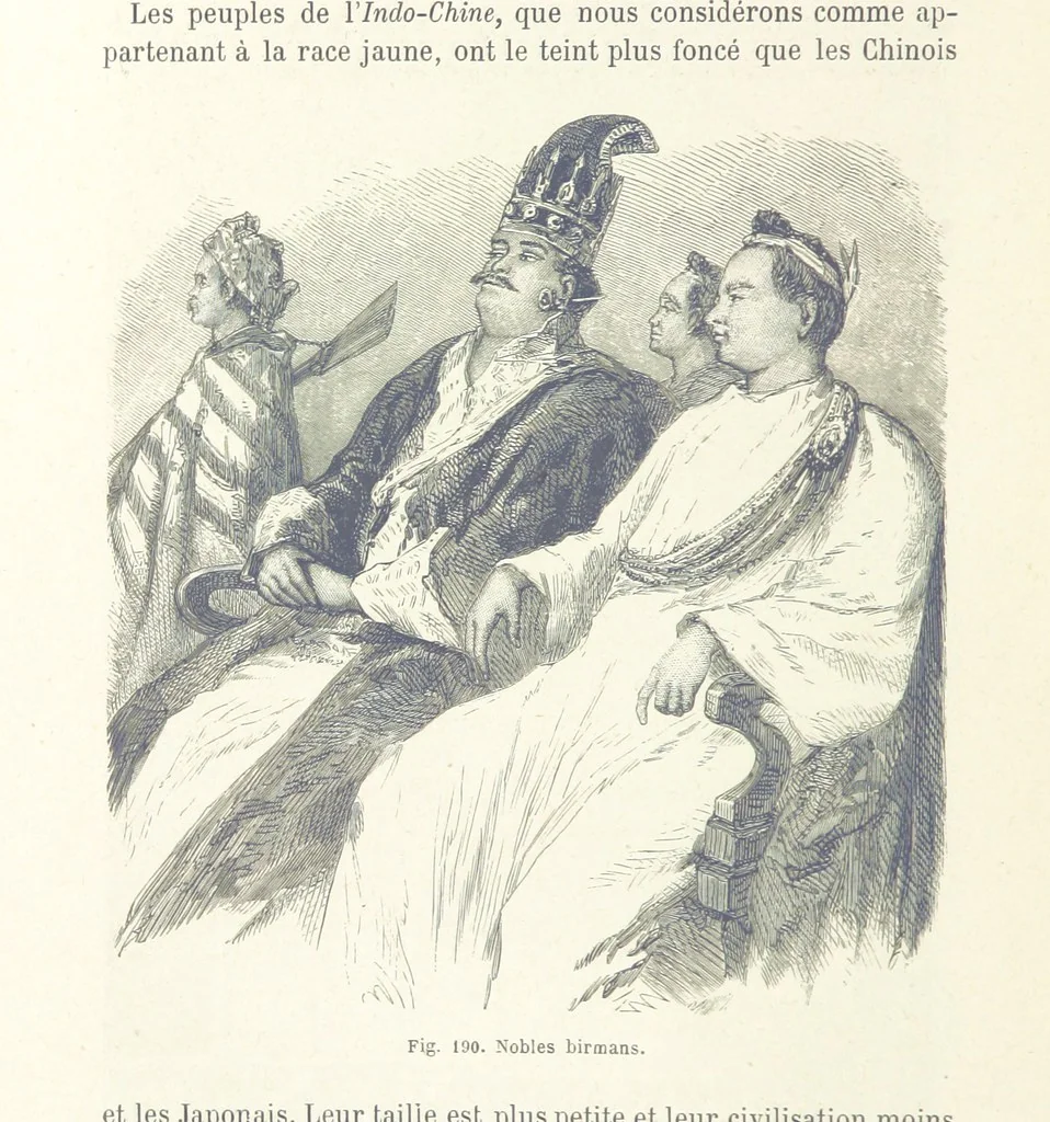 An illustration from Les Races Humaines ... Ouvrage illustré de 334 gravures dessinées sur bois, et de 8 chromo-lithographies, etc, 1872, leaf 382