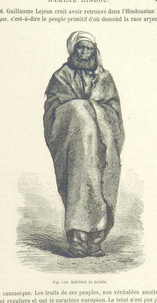 An illustration from Les Races Humaines ... Ouvrage illustré de 334 gravures dessinées sur bois, et de 8 chromo-lithographies, etc, 1872, leaf 421