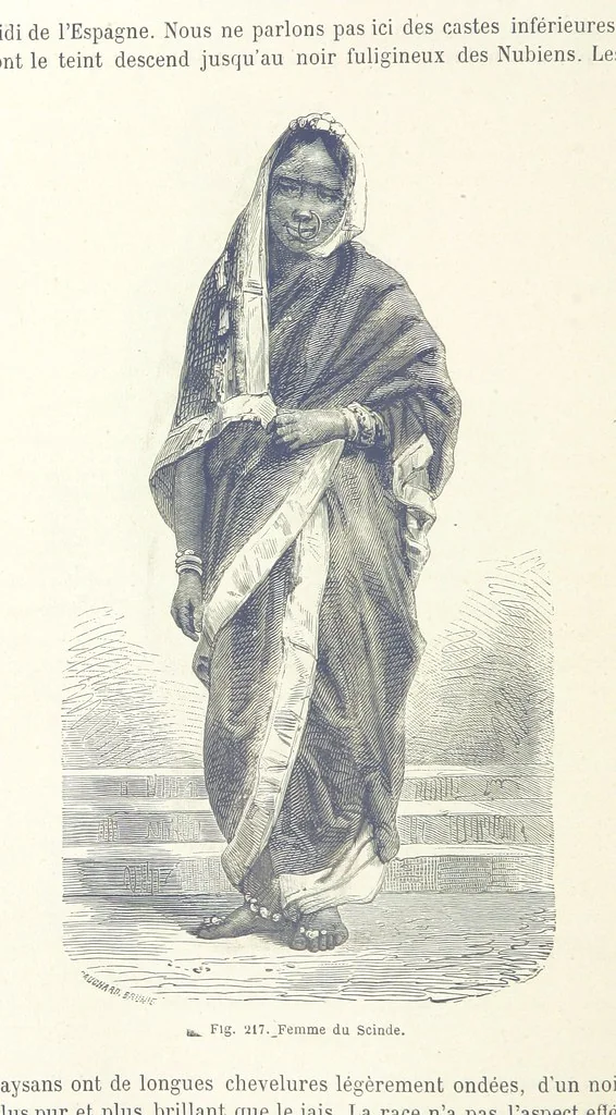 An illustration from Les Races Humaines ... Ouvrage illustré de 334 gravures dessinées sur bois, et de 8 chromo-lithographies, etc, 1872, leaf 422