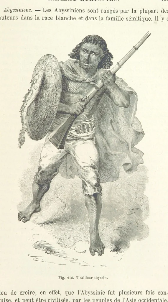 An illustration from Les Races Humaines ... Ouvrage illustré de 334 gravures dessinées sur bois, et de 8 chromo-lithographies, etc, 1872, leaf 425