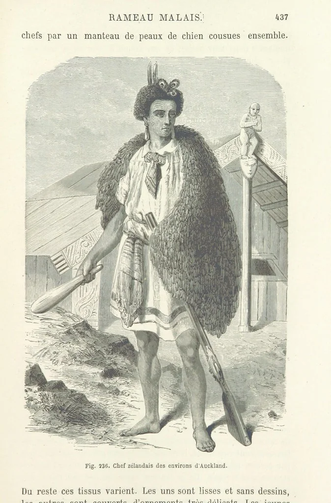 An illustration from Les Races Humaines ... Ouvrage illustré de 334 gravures dessinées sur bois, et de 8 chromo-lithographies, etc, 1872, leaf 459