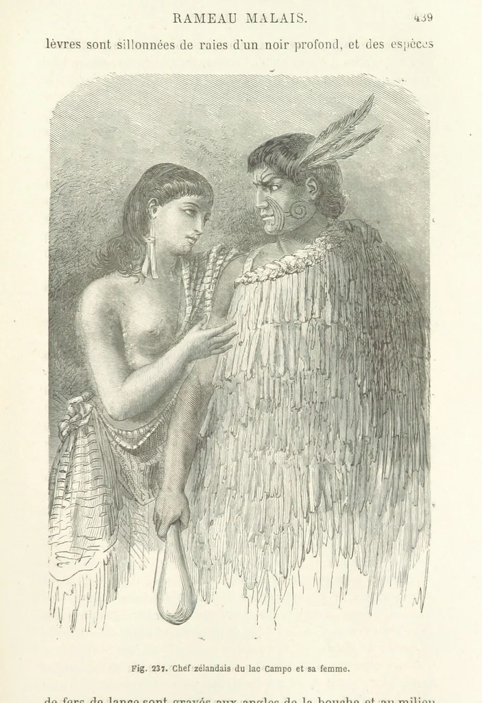 An illustration from Les Races Humaines ... Ouvrage illustré de 334 gravures dessinées sur bois, et de 8 chromo-lithographies, etc, 1872, leaf 461