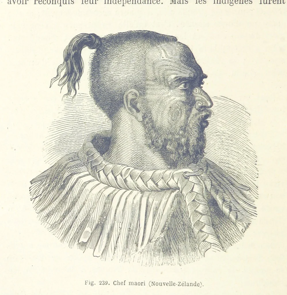 An illustration from Les Races Humaines ... Ouvrage illustré de 334 gravures dessinées sur bois, et de 8 chromo-lithographies, etc, 1872, leaf 468