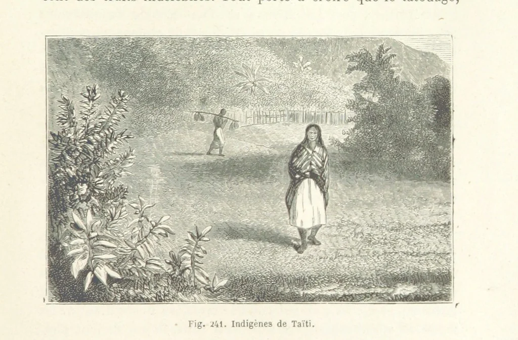 An illustration from Les Races Humaines ... Ouvrage illustré de 334 gravures dessinées sur bois, et de 8 chromo-lithographies, etc, 1872, leaf 475