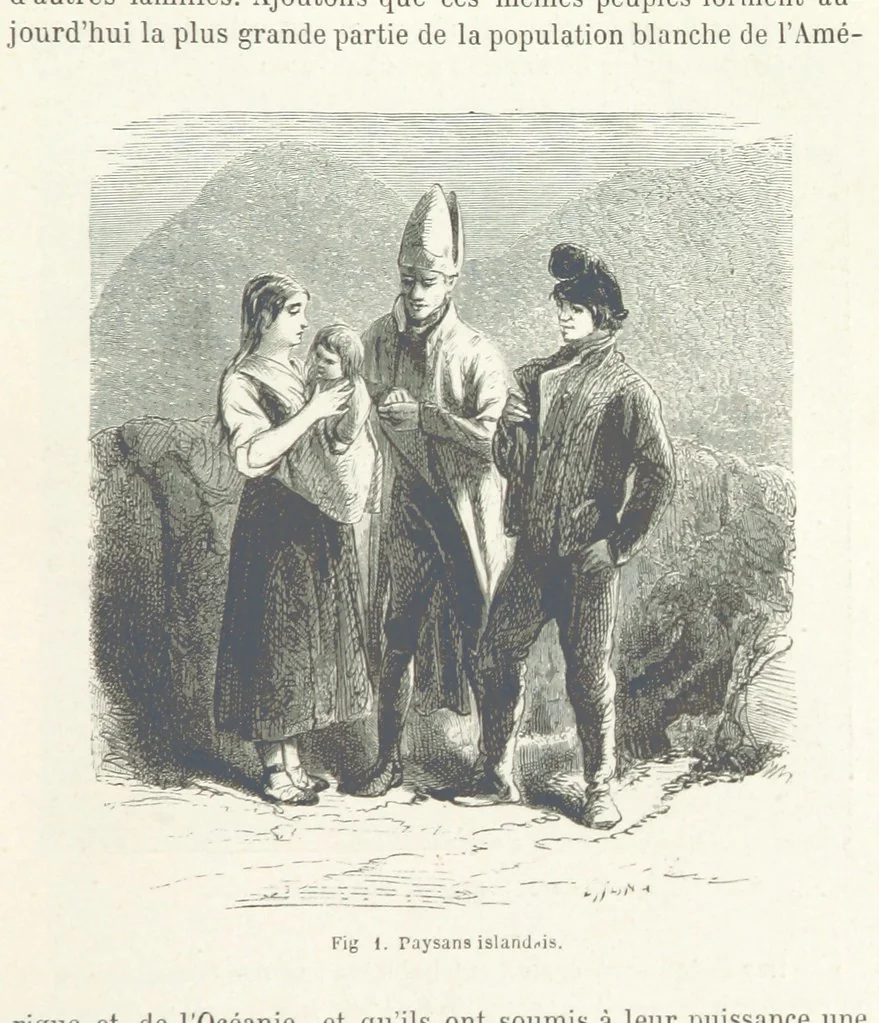 An illustration from Les Races Humaines ... Ouvrage illustré de 334 gravures dessinées sur bois, et de 8 chromo-lithographies, etc, 1872, leaf 53